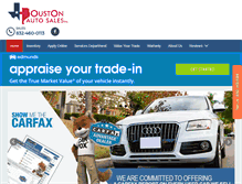 Tablet Screenshot of houstonautosalesinc.com